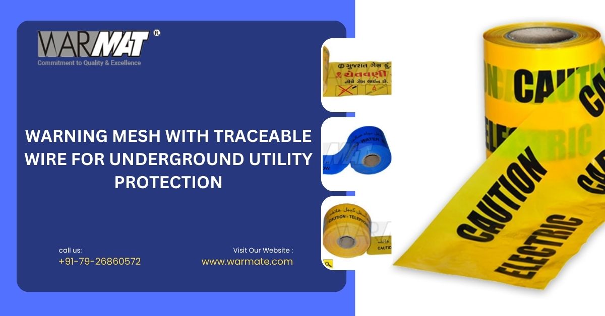 Warning Mesh With Traceable Wire For Underground Utility Protection